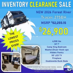 NEW 2026 FOREST RIVER PRIMETIME TRACER 275BH